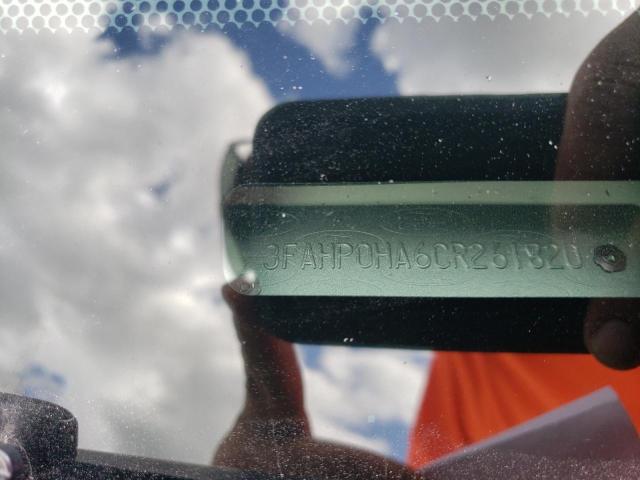 2012 Ford Fusion Se VIN: 3FAHP0HA6CR261820 Lot: 58042514