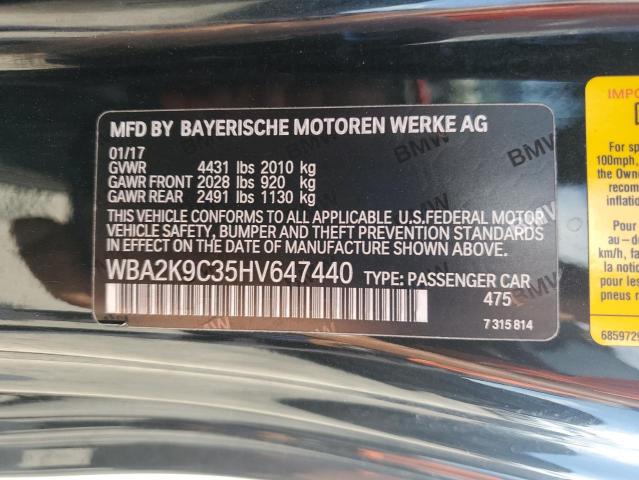 2017 BMW 230I VIN: WBA2K9C35HV647440 Lot: 59974034