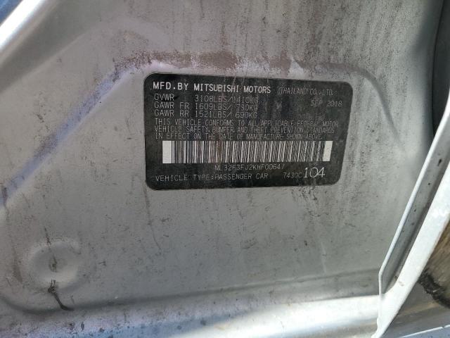 2019 MITSUBISHI MIRAGE G4 - ML32F3FJ2KHF00647