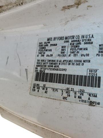 1999 Ford F150 VIN: 1FTZF1725XNB53392 Lot: 57830064