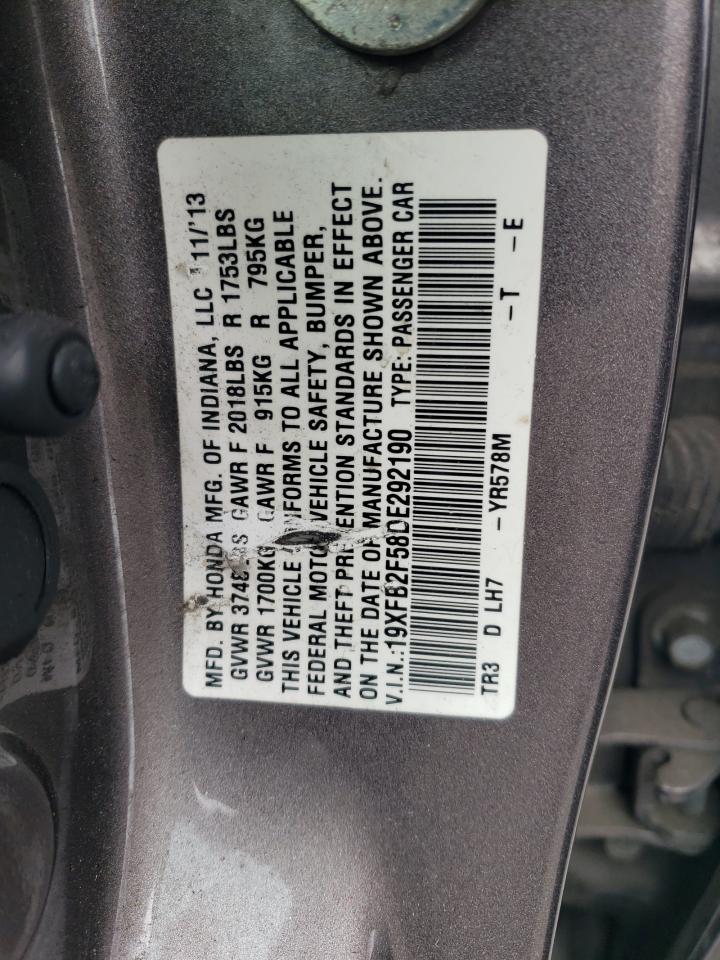 19XFB2F58DE292190 2013 Honda Civic Lx