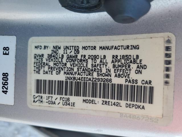 2010 Toyota Corolla Base VIN: 1NXBU4EE0AZ293266 Lot: 59394324