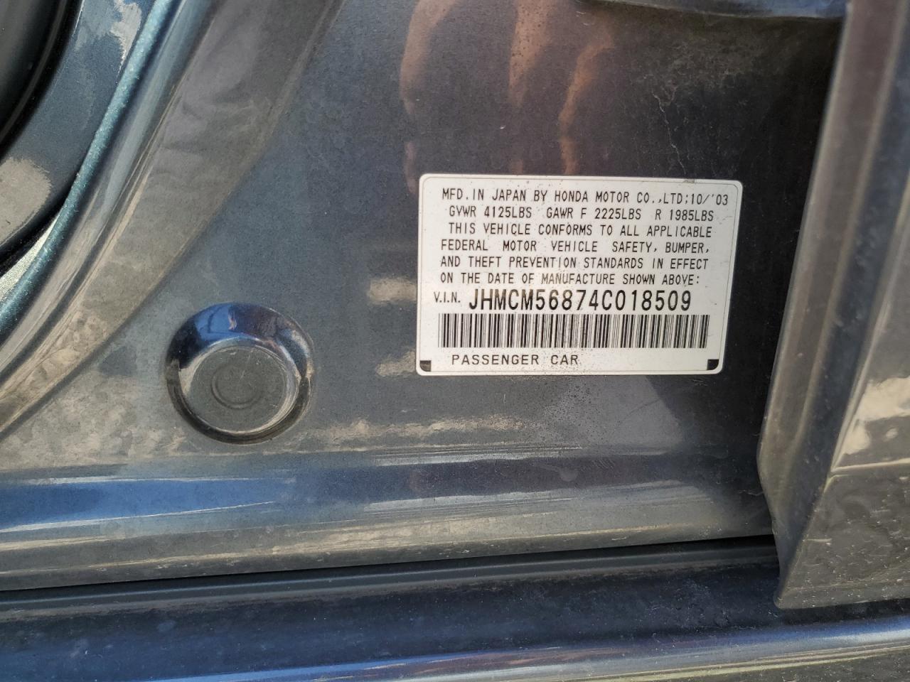 JHMCM56874C018509 2004 Honda Accord Ex