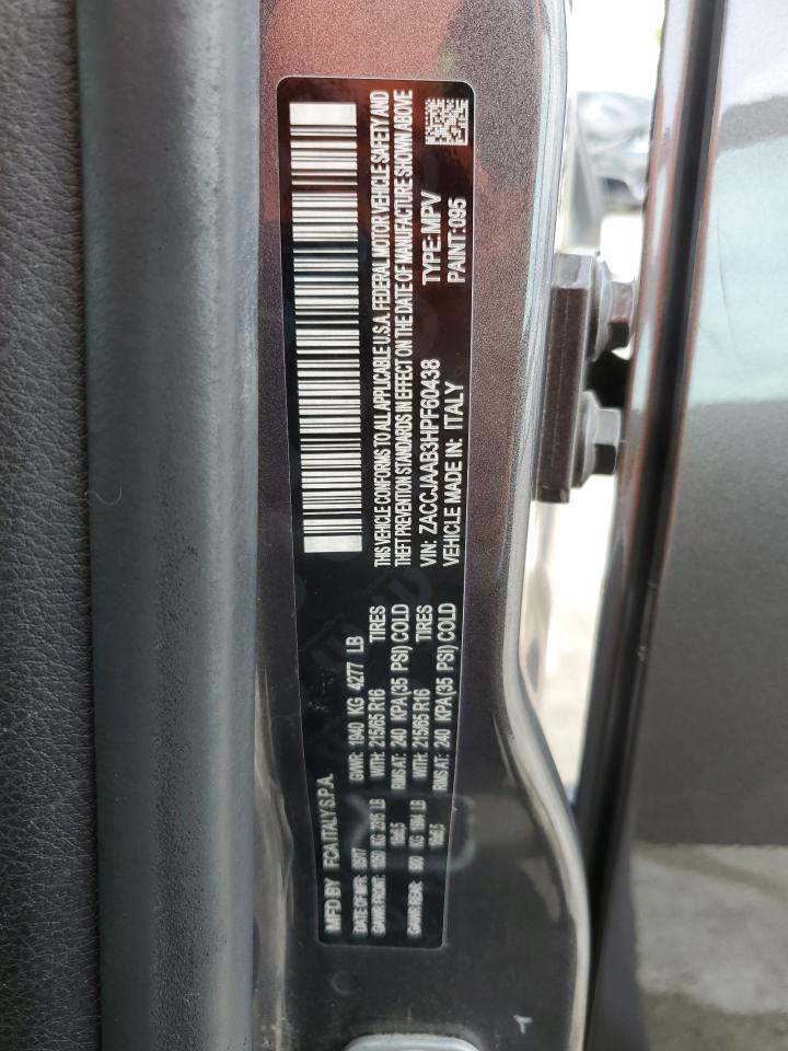 ZACCJAAB3HPF60438 2017 Jeep Renegade Sport