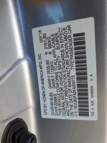 2019 Acura Tlx Technology VIN: 19UUB2F42KA000775 Lot: 60129684