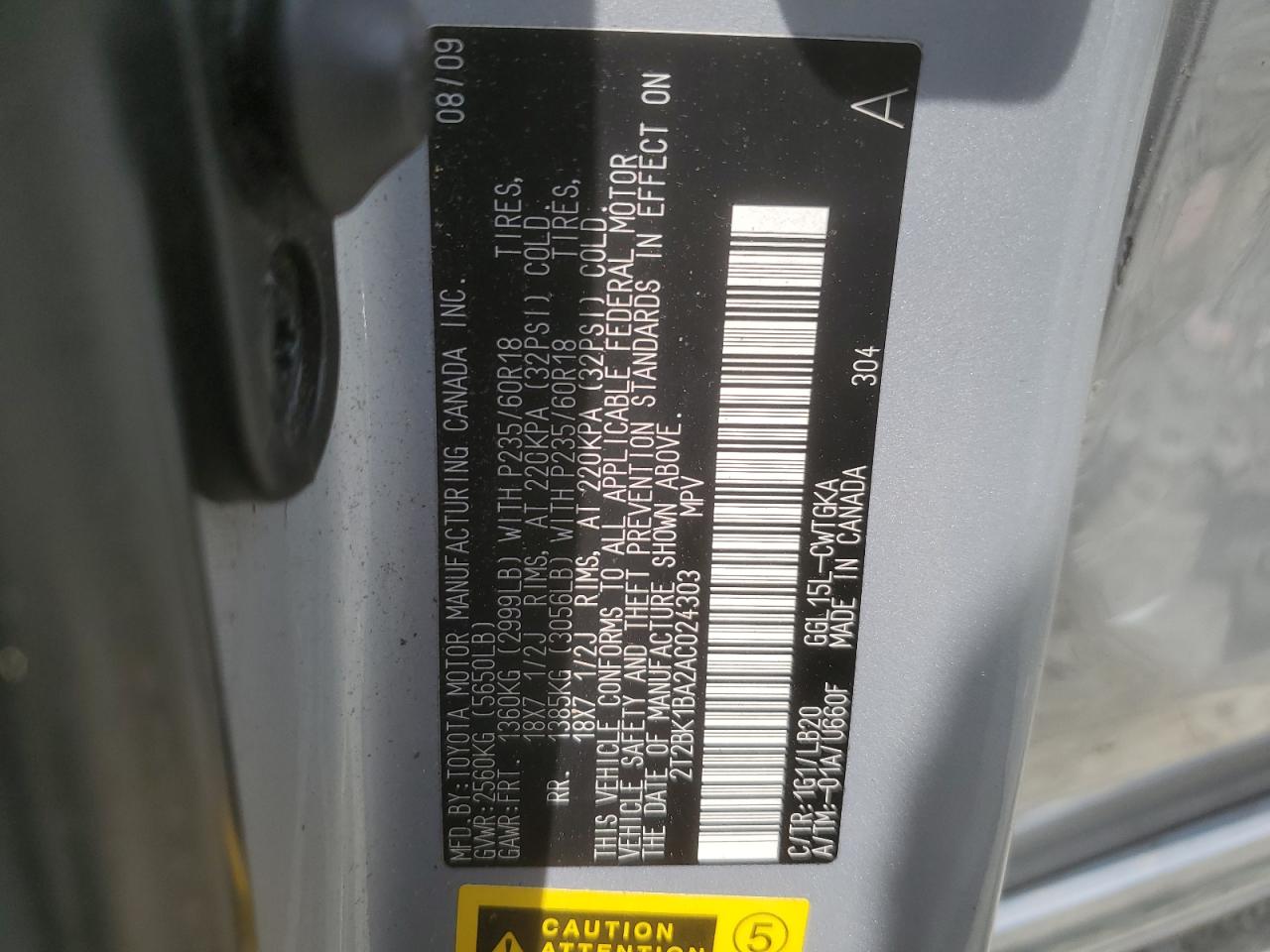 2T2BK1BA2AC024303 2010 Lexus Rx 350