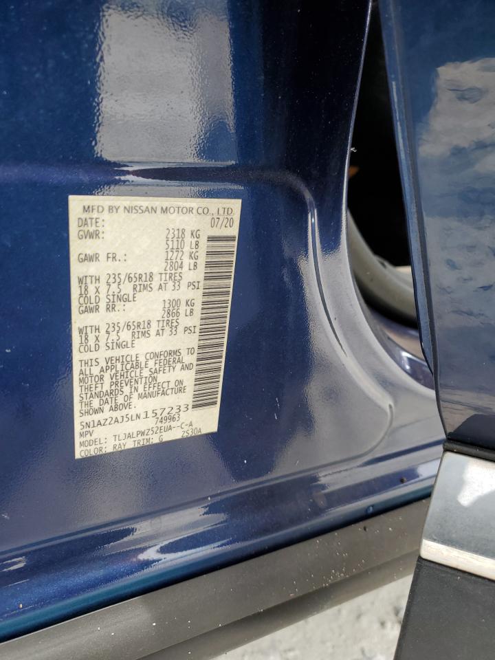 5N1AZ2AJ5LN157233 2020 Nissan Murano S