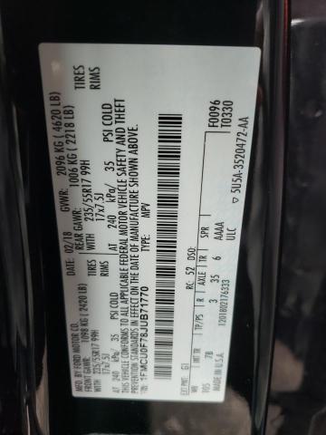 2018 FORD ESCAPE S - 1FMCU0F78JUB71770