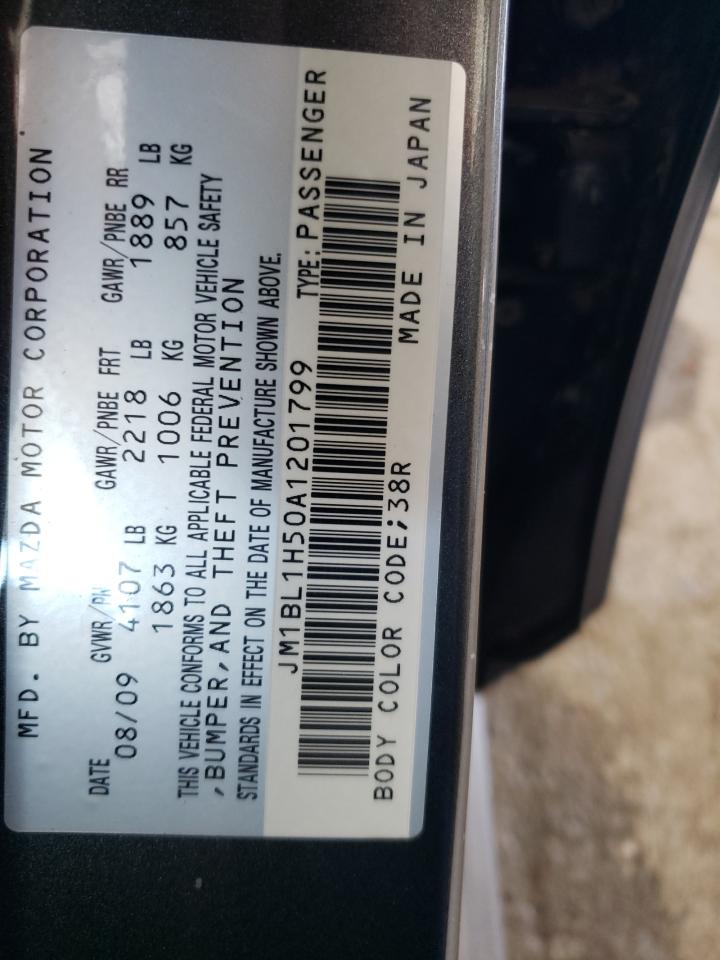 JM1BL1H50A1201799 2010 Mazda 3 S