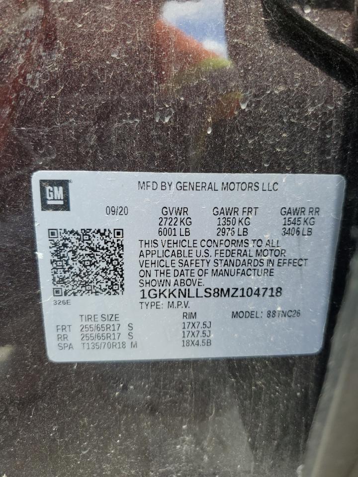 1GKKNLLS8MZ104718 2021 GMC Acadia At4