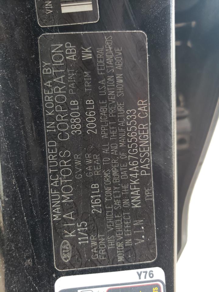 KNAFK4A67G5565533 2016 Kia Forte Lx