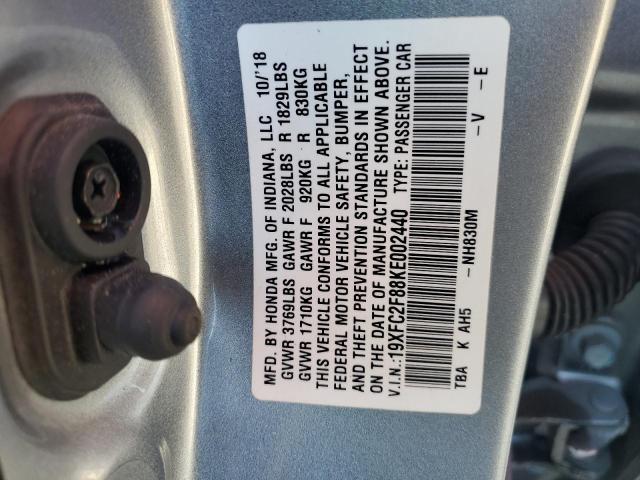 2019 HONDA CIVIC SPOR - 19XFC2F88KE002440