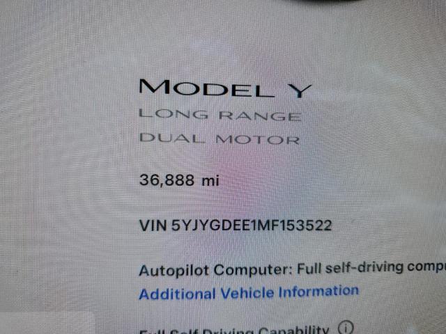 2021 Tesla Model Y VIN: 5YJYGDEE1MF153522 Lot: 58151494