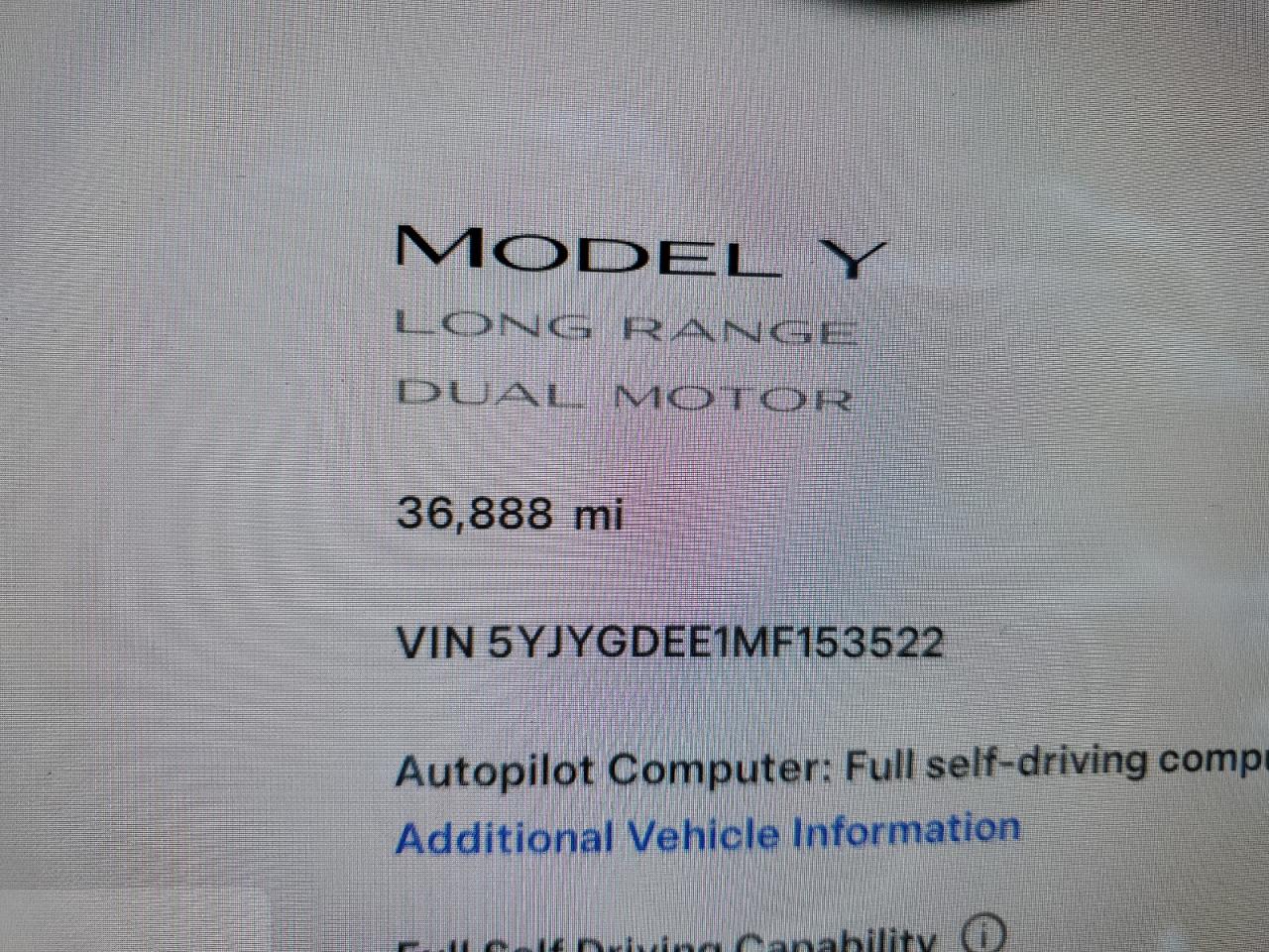 5YJYGDEE1MF153522 2021 Tesla Model Y