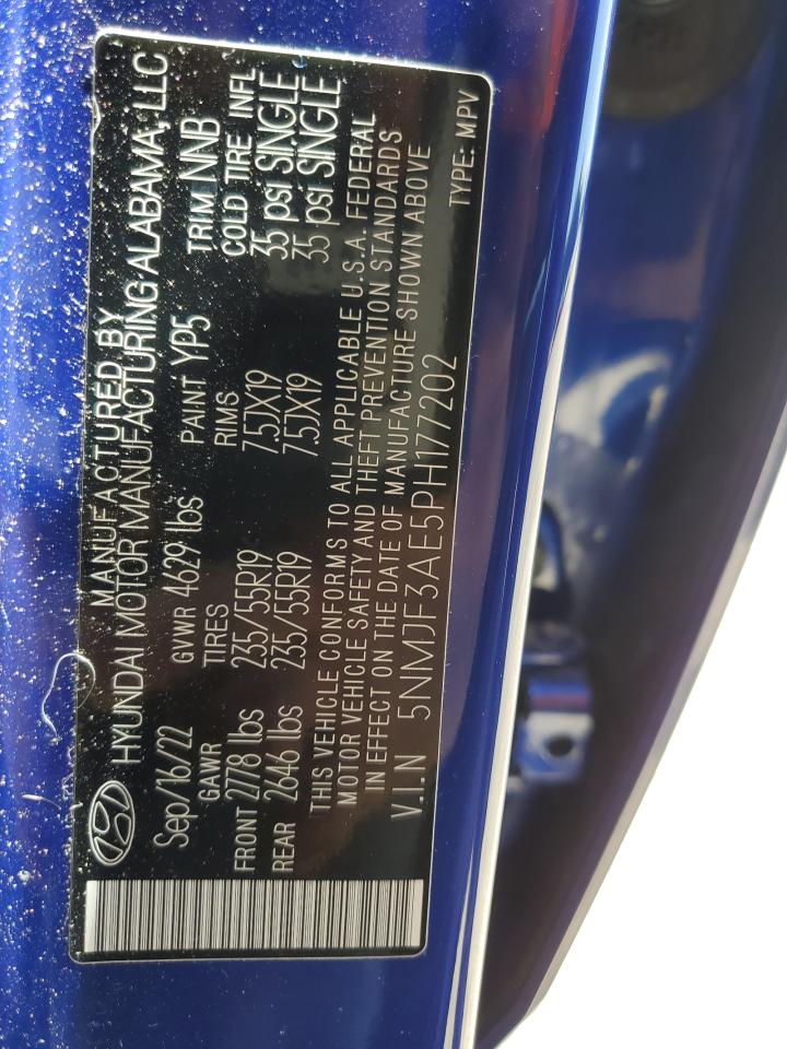 5NMJF3AE5PH177202 2023 Hyundai Tucson Sel