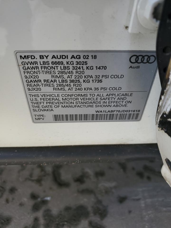 WA1LABF70JD031618 2018 Audi Q7 Premium Plus