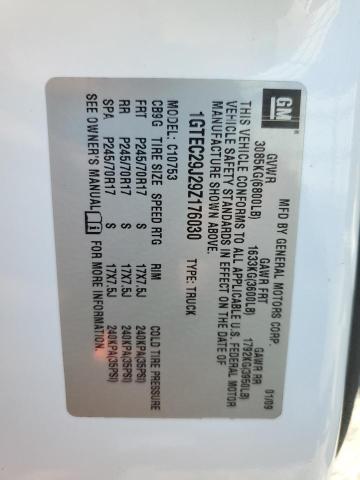 2009 GMC Sierra C1500 Sle VIN: 1GTEC29J29Z176030 Lot: 60194234