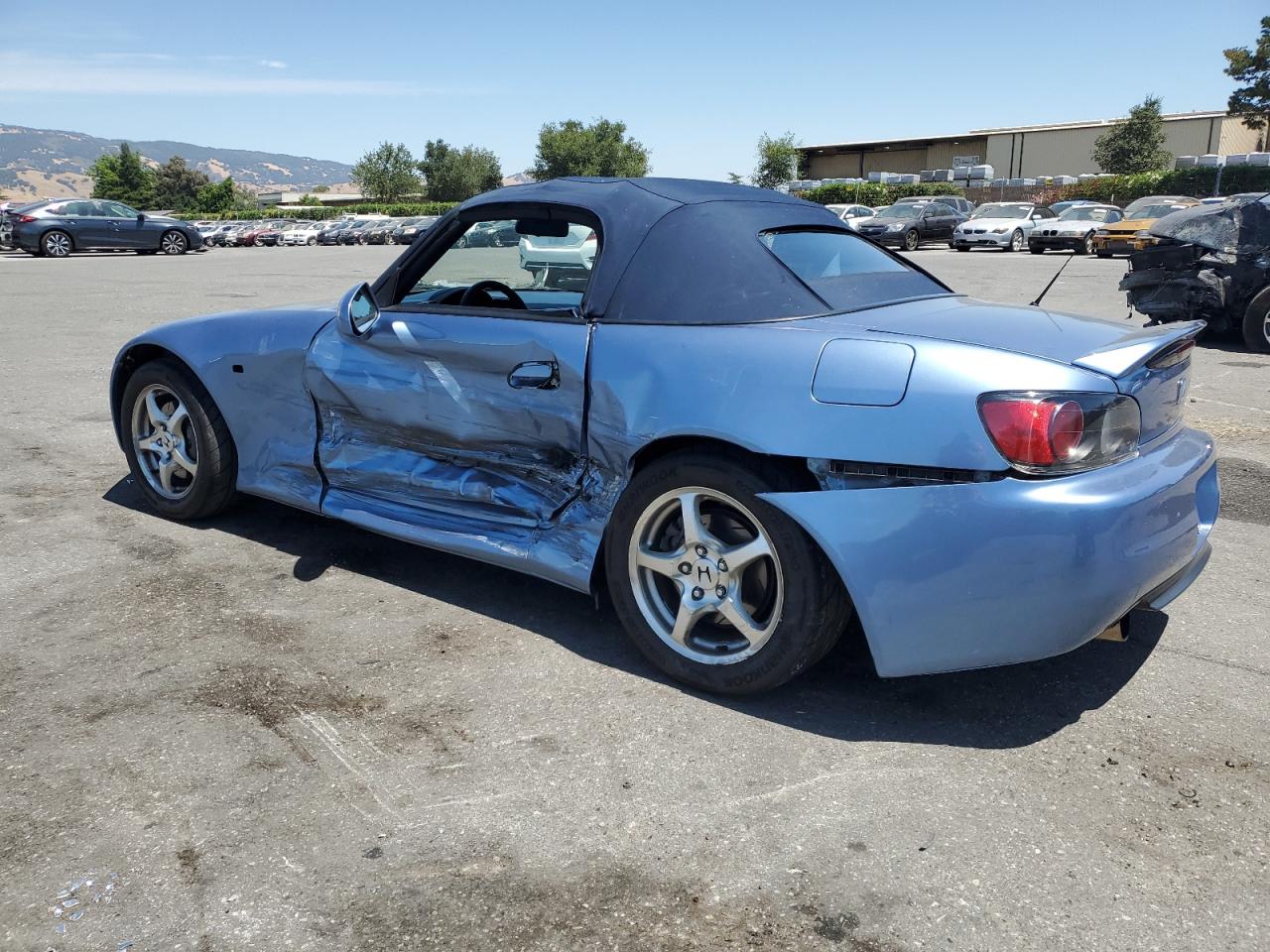 HONDA S2000 2002 blue converti gas JHMAP11402T009899 photo #3