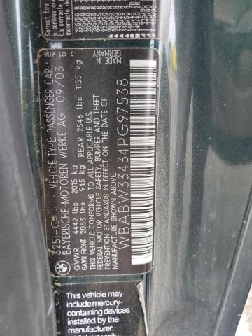 2004 BMW 325 Ci VIN: WBABW33434PG97538 Lot: 58028824