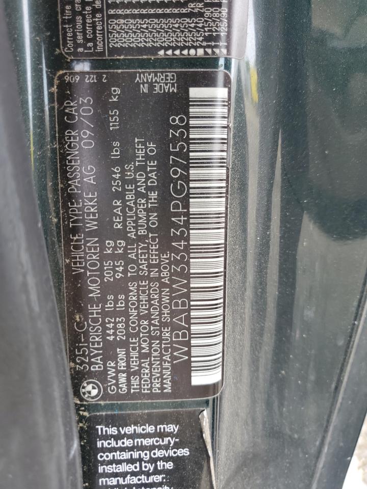 WBABW33434PG97538 2004 BMW 325 Ci