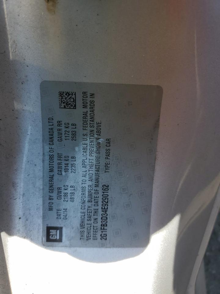 2G1FB3D34E9290162 2014 Chevrolet Camaro Lt