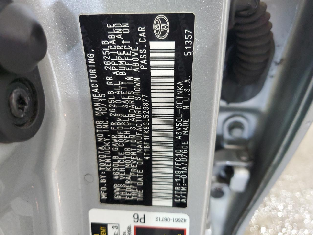 4T1BF1FK8GU529877 2016 Toyota Camry Le