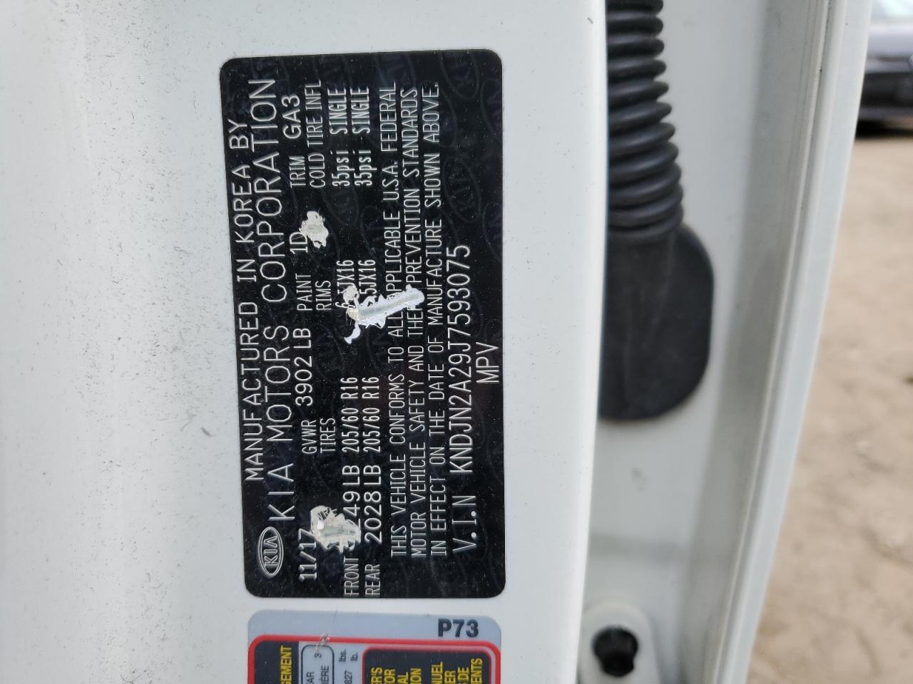 KNDJN2A29J7593075 2018 Kia Soul