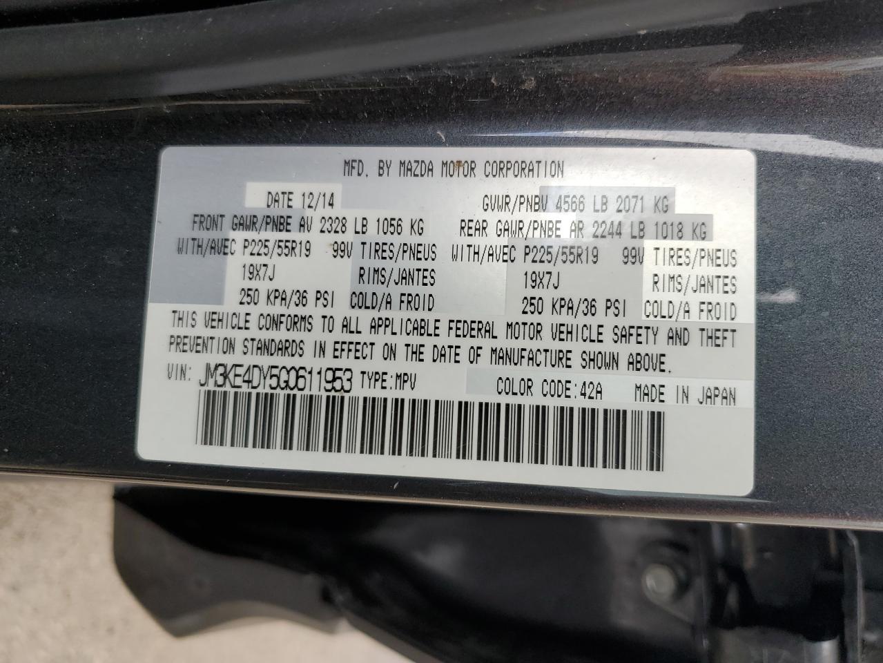 JM3KE4DY5G0611953 2016 Mazda Cx-5 Gt