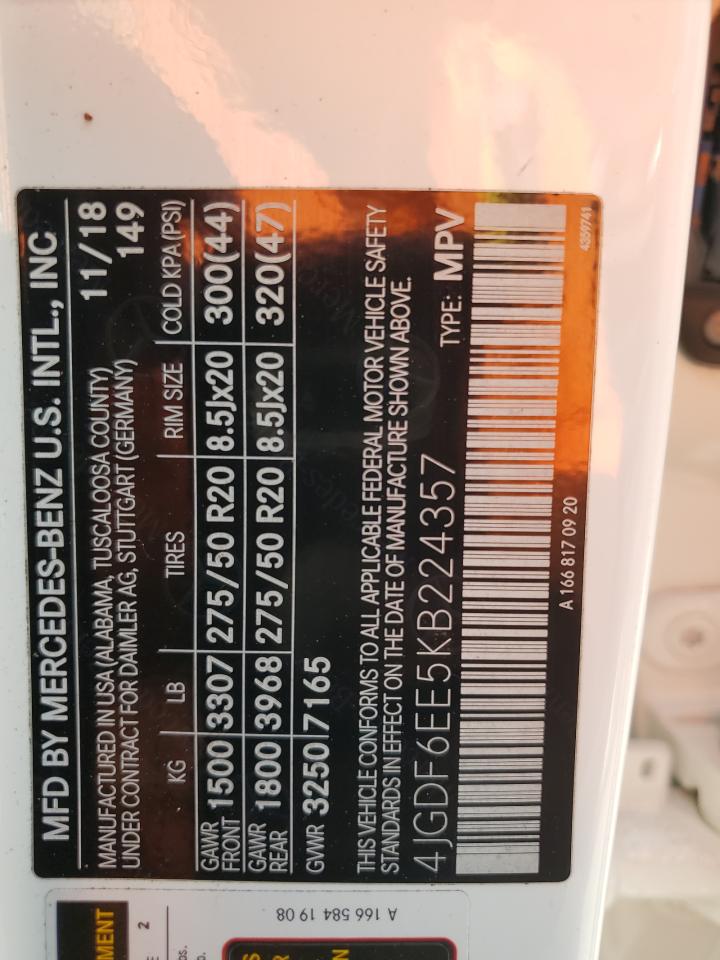 4JGDF6EE5KB224357 2019 Mercedes-Benz Gls 450 4Matic