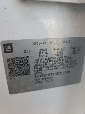 2019 Chevrolet Malibu Ls VIN: 1G1ZB5ST2KF217970 Lot: 58104604