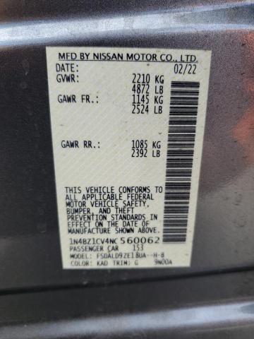 2022 NISSAN LEAF SV PL - 1N4BZ1CV4NC560062