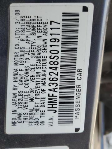 JHMFA36248S019117 2008 Honda Civic Hybrid