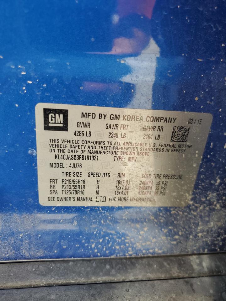 KL4CJASB3FB181021 2015 Buick Encore