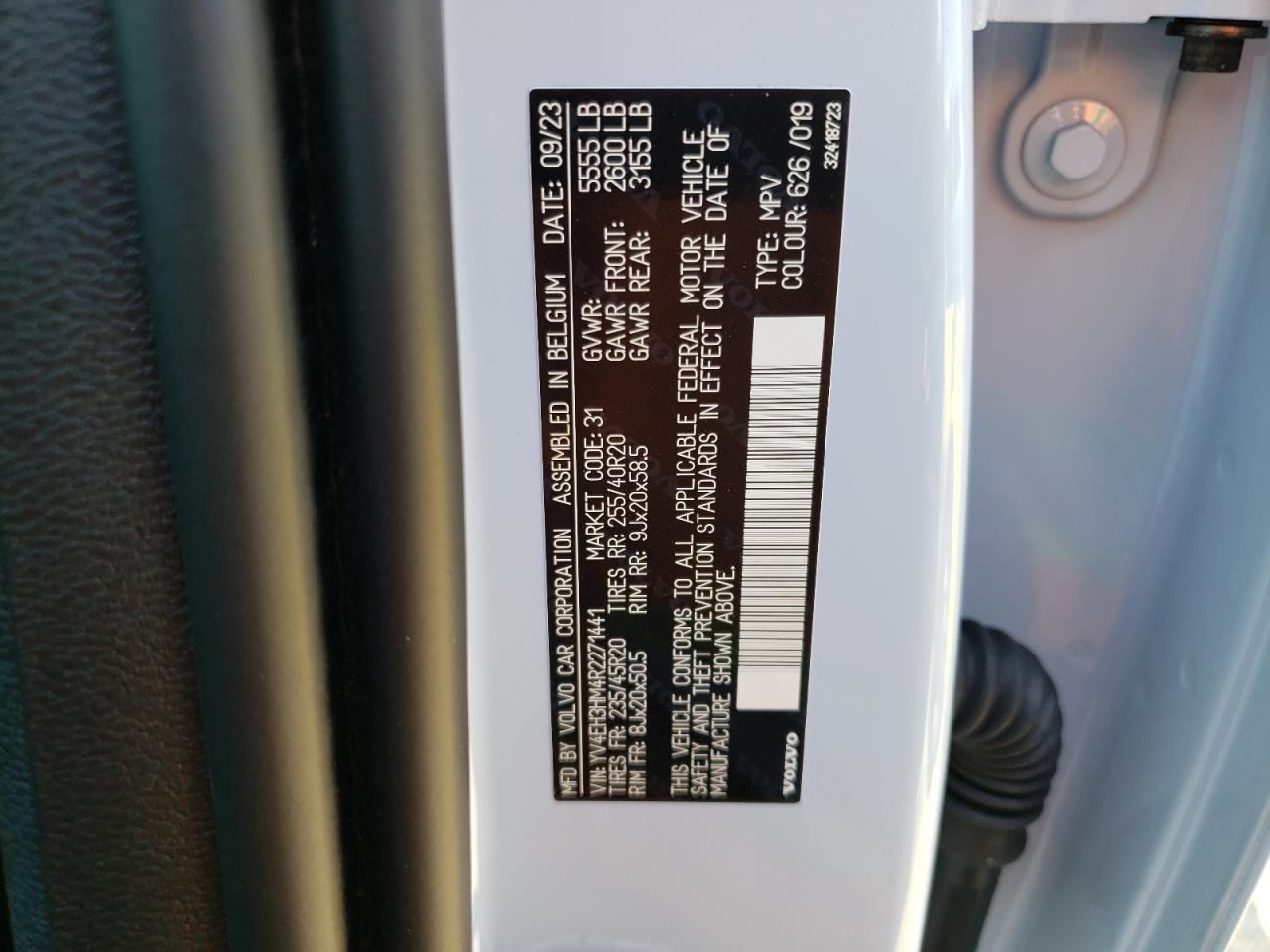 YV4EH3HM4R2271441 2024 Volvo Xc40 Recharge Ultimate