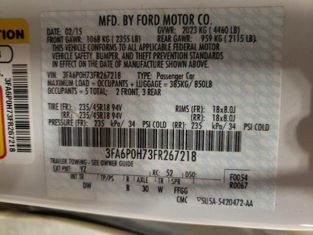 3FA6P0H73FR267218 2015 FORD FUSION - Image 12