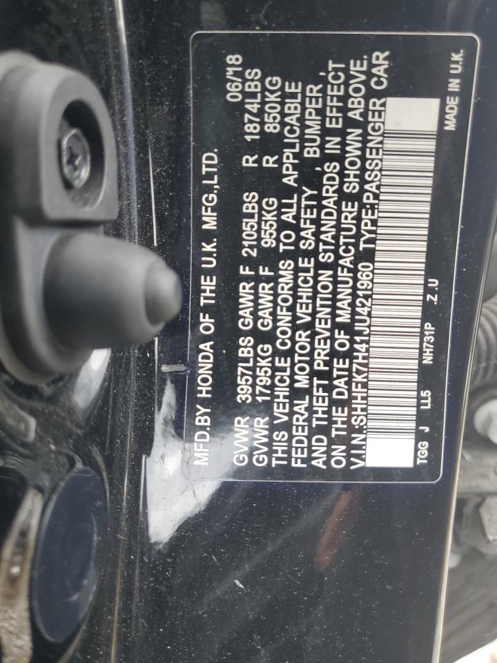 SHHFK7H41JU421960 2018 Honda Civic Sport