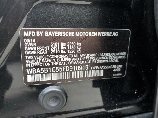 VIN WBA5B1C55FD918919 2015 BMW 5 Series, 535 I no.12