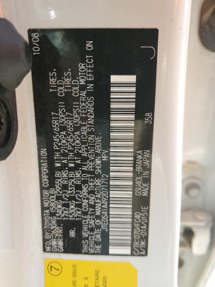 JTEDS41A492071712 2009 Toyota Highlander