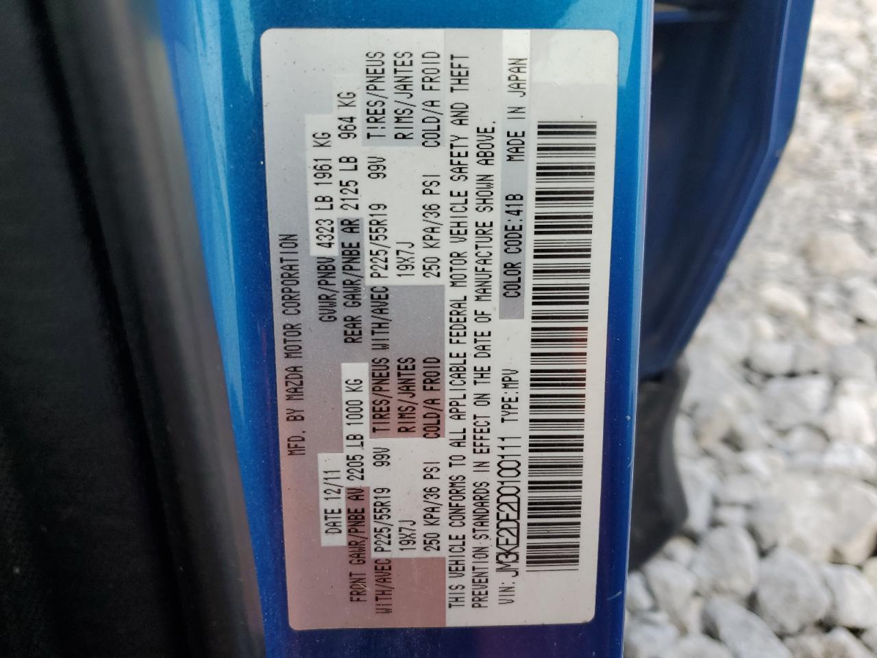 JM3KE2DE2D0100111 2013 Mazda Cx-5 Gt