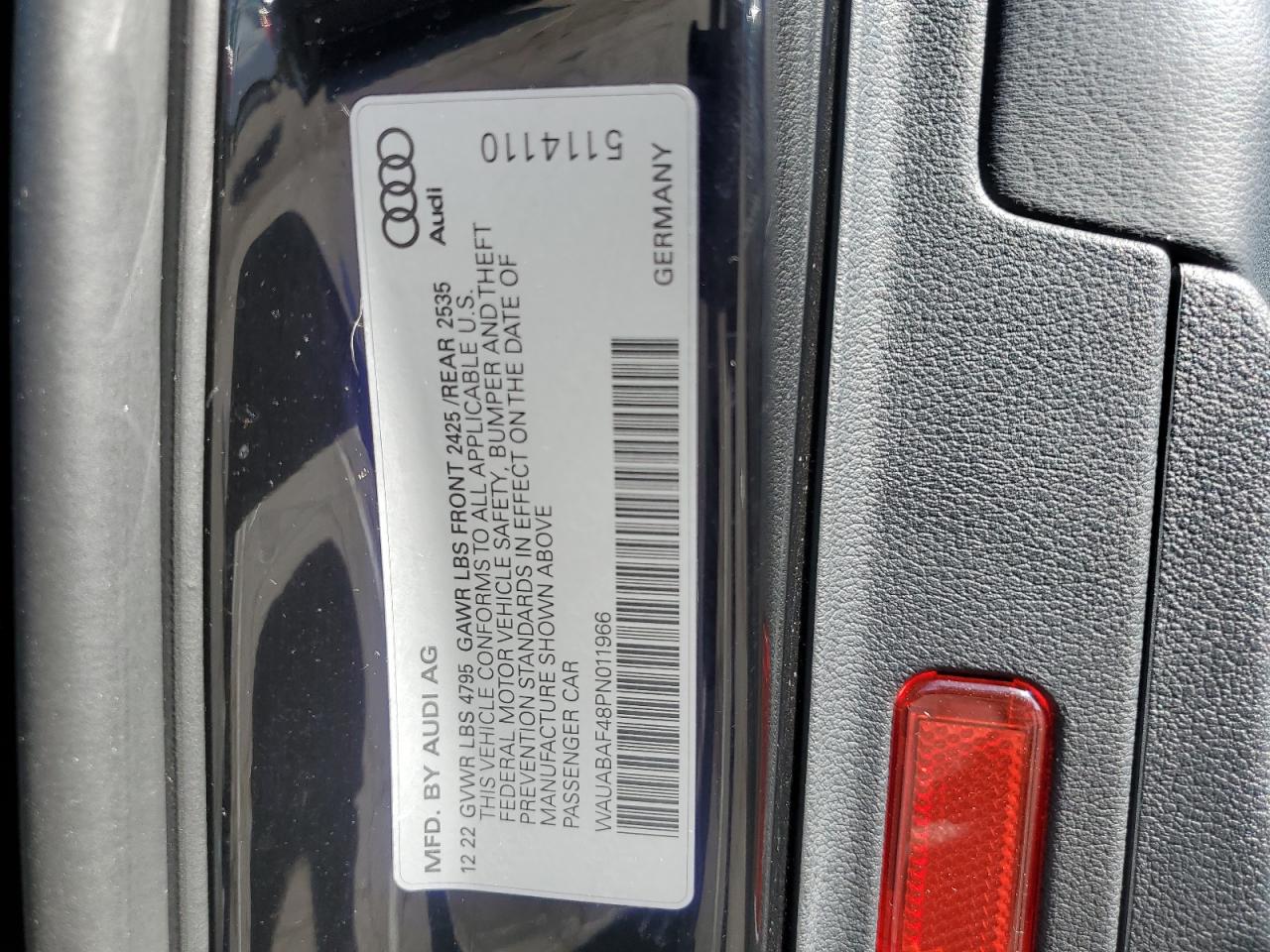 WAUABAF48PN011966 2023 Audi A4 Premium 40