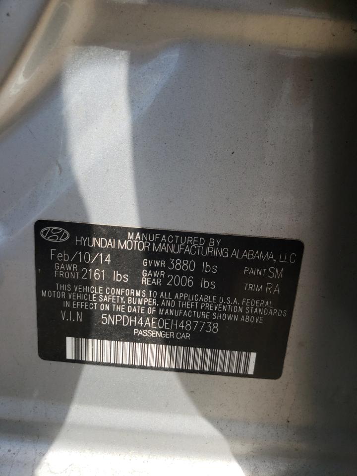 5NPDH4AE0EH487738 2014 Hyundai Elantra Se