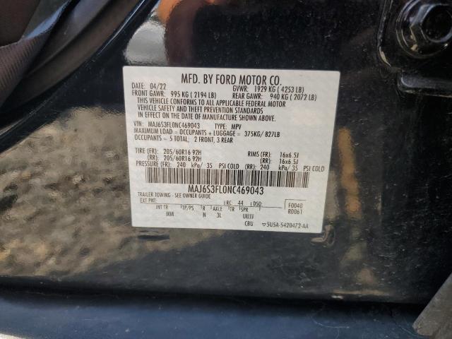 2022 Ford Ecosport S VIN: MAJ6S3FL0NC469043 Lot: 58727154