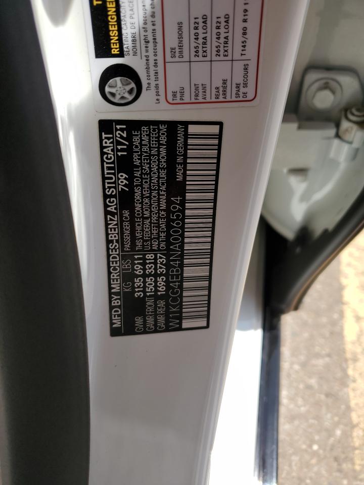 W1KCG4EB4NA006594 2022 Mercedes-Benz Eqs Sedan 580 4Matic