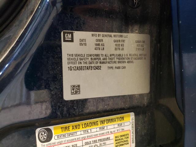 2010 Chevrolet Malibu Ls VIN: 1G1ZA5E07AF312432 Lot: 57918714