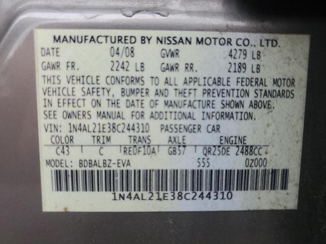 1N4AL21E38C244310 2008 Nissan Altima 2.5