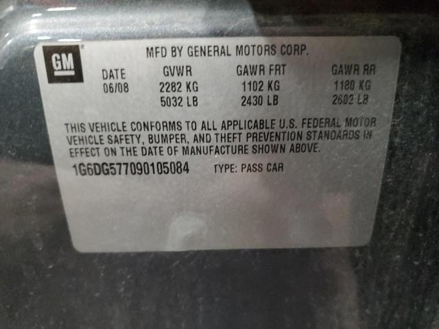 2009 Cadillac Cts VIN: 1G6DG577090105084 Lot: 57278274