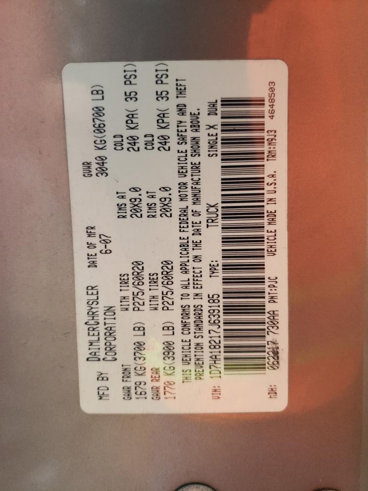 1D7HA18217J639185 2007 Dodge Ram 1500 St