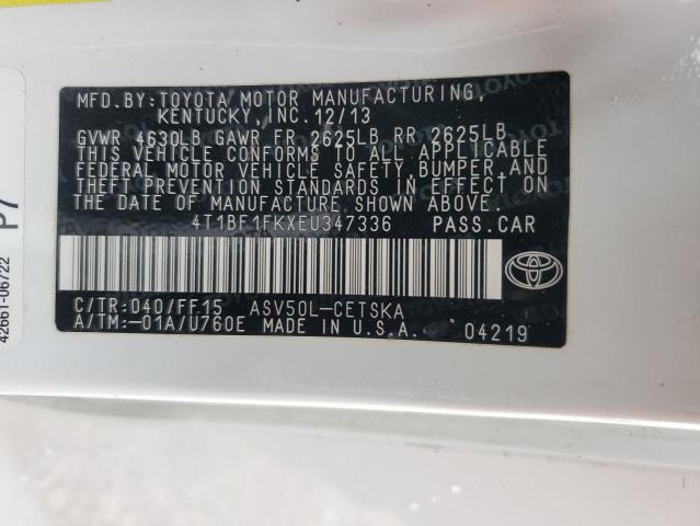 VIN 4T1BF1FKXEU347336 2014 Toyota Camry, L no.13