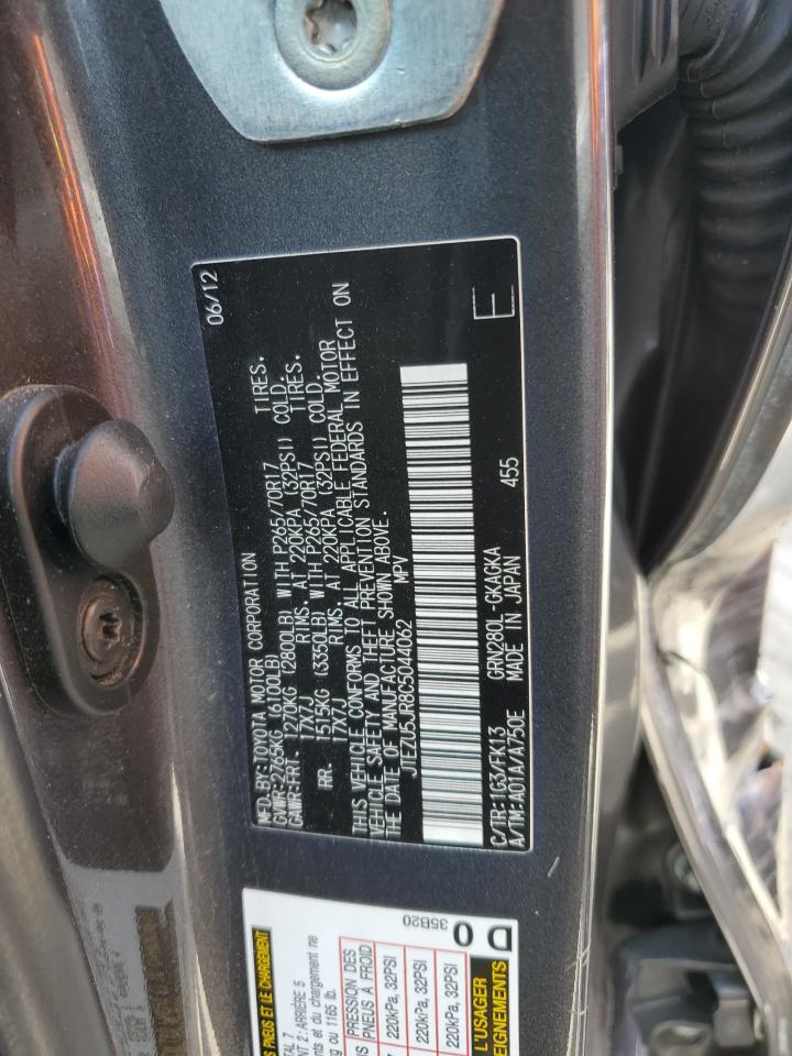 JTEZU5JR8C5044062 2012 Toyota 4Runner Sr5