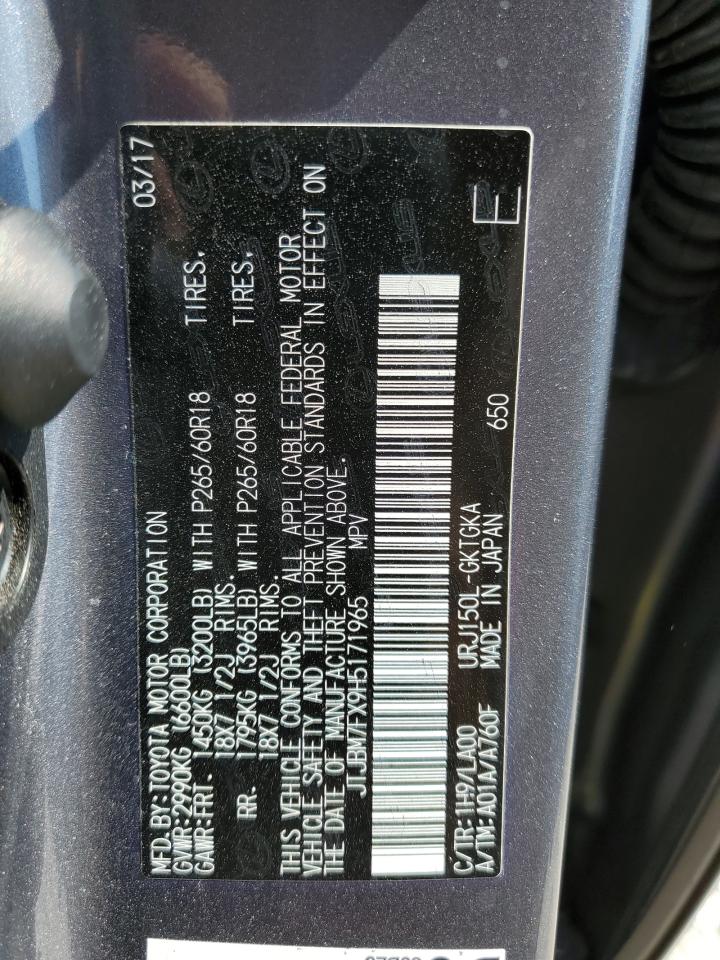 JTJBM7FX9H5171965 2017 Lexus Gx 460